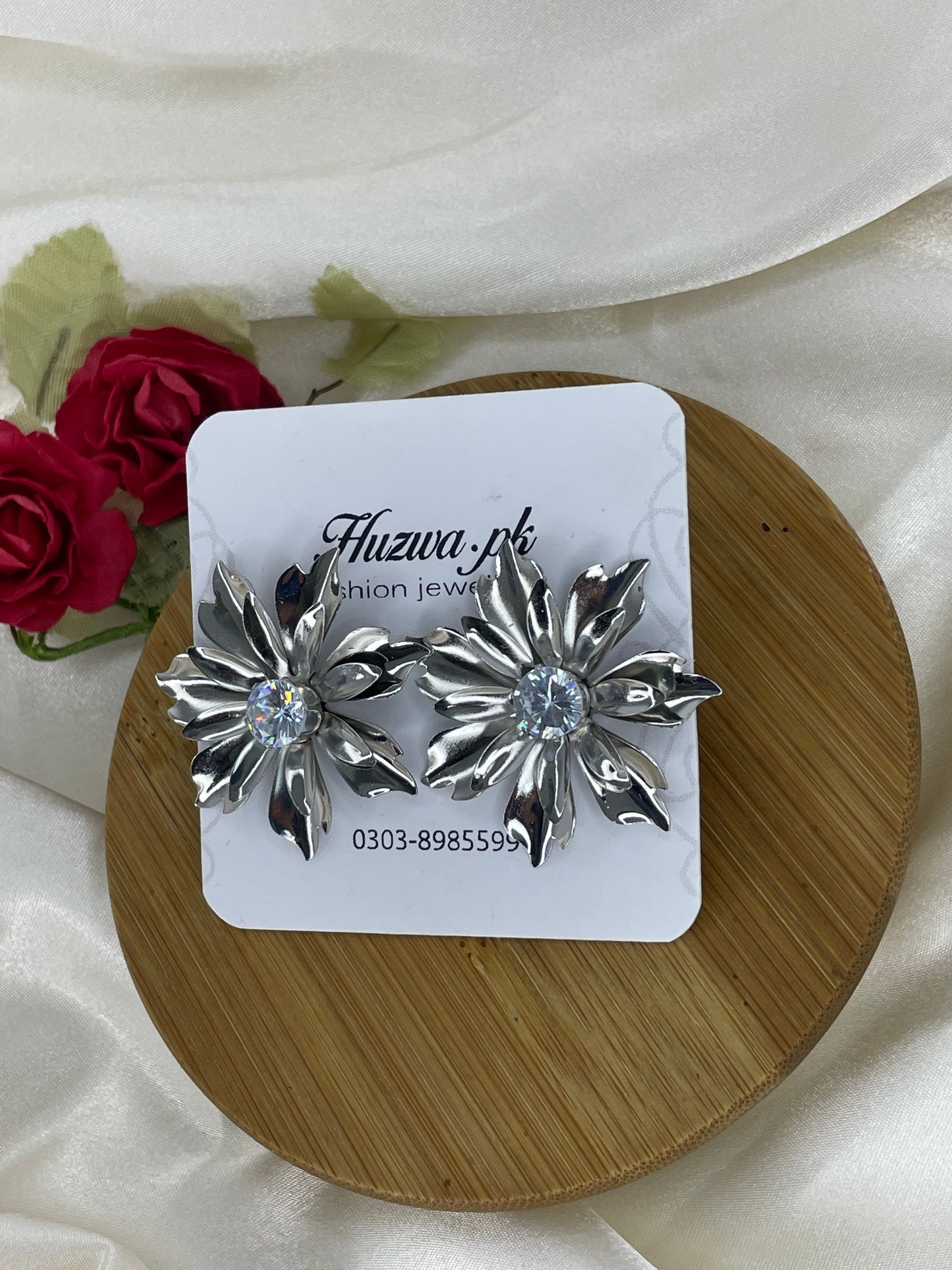 Silver/Gold flower studs