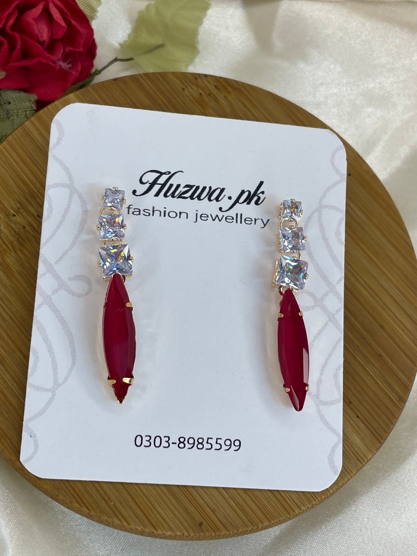 Beautiful stylish crystal drop earrings 3 Different colours