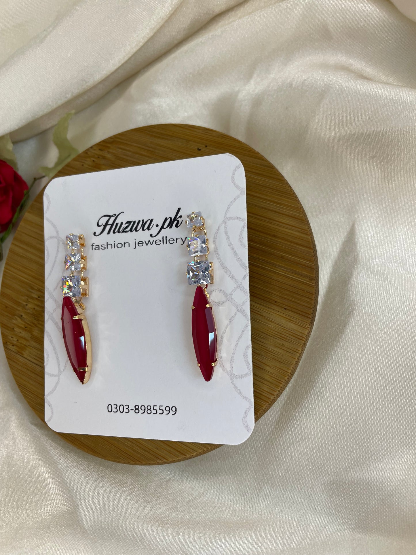 Beautiful stylish crystal drop earrings 3 Different colours