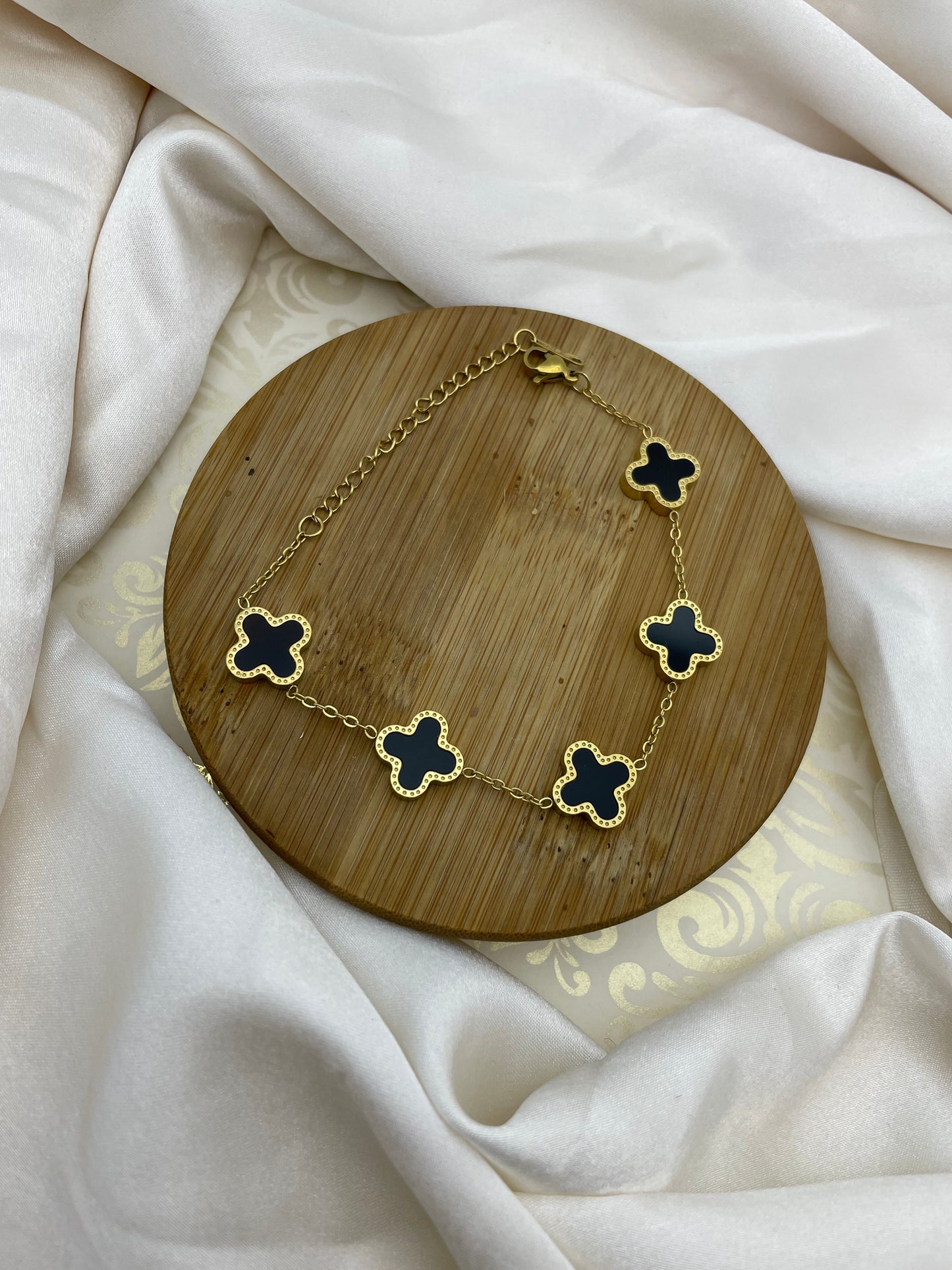 Delicate Four Leaf Clover Bracelet