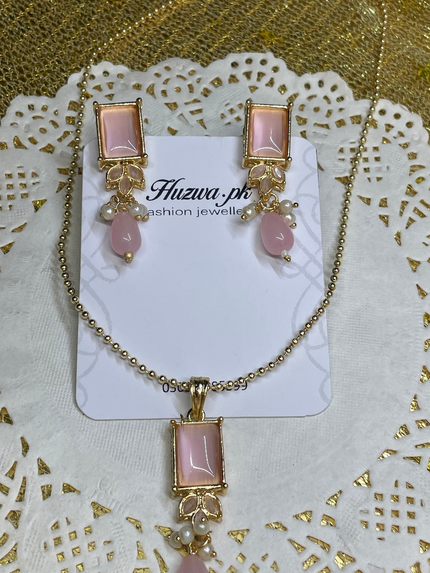 Crimson Square Jewellery set