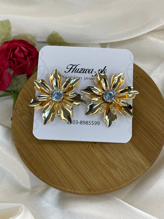Silver/Gold flower studs