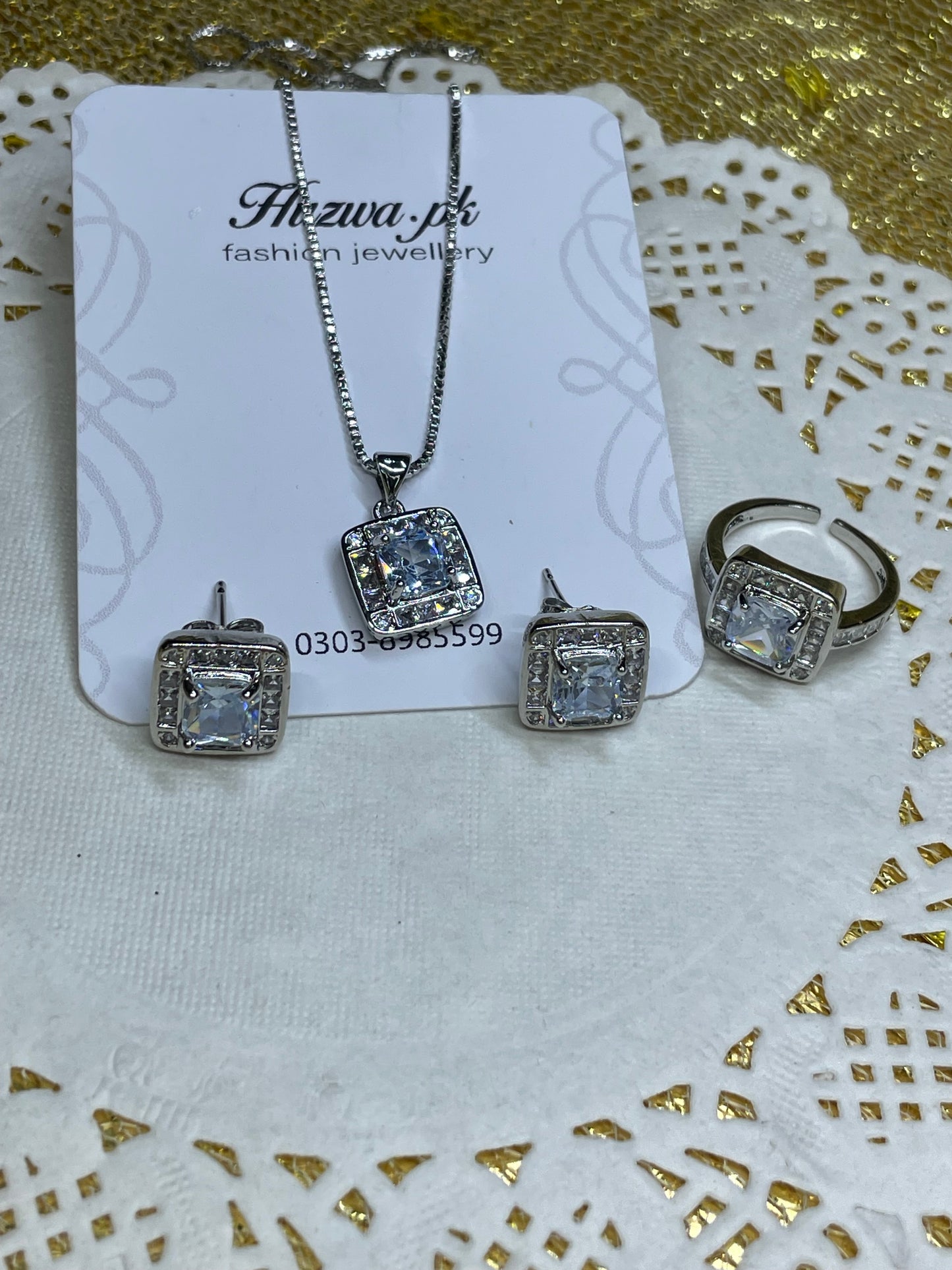Square Trio Jewellery set