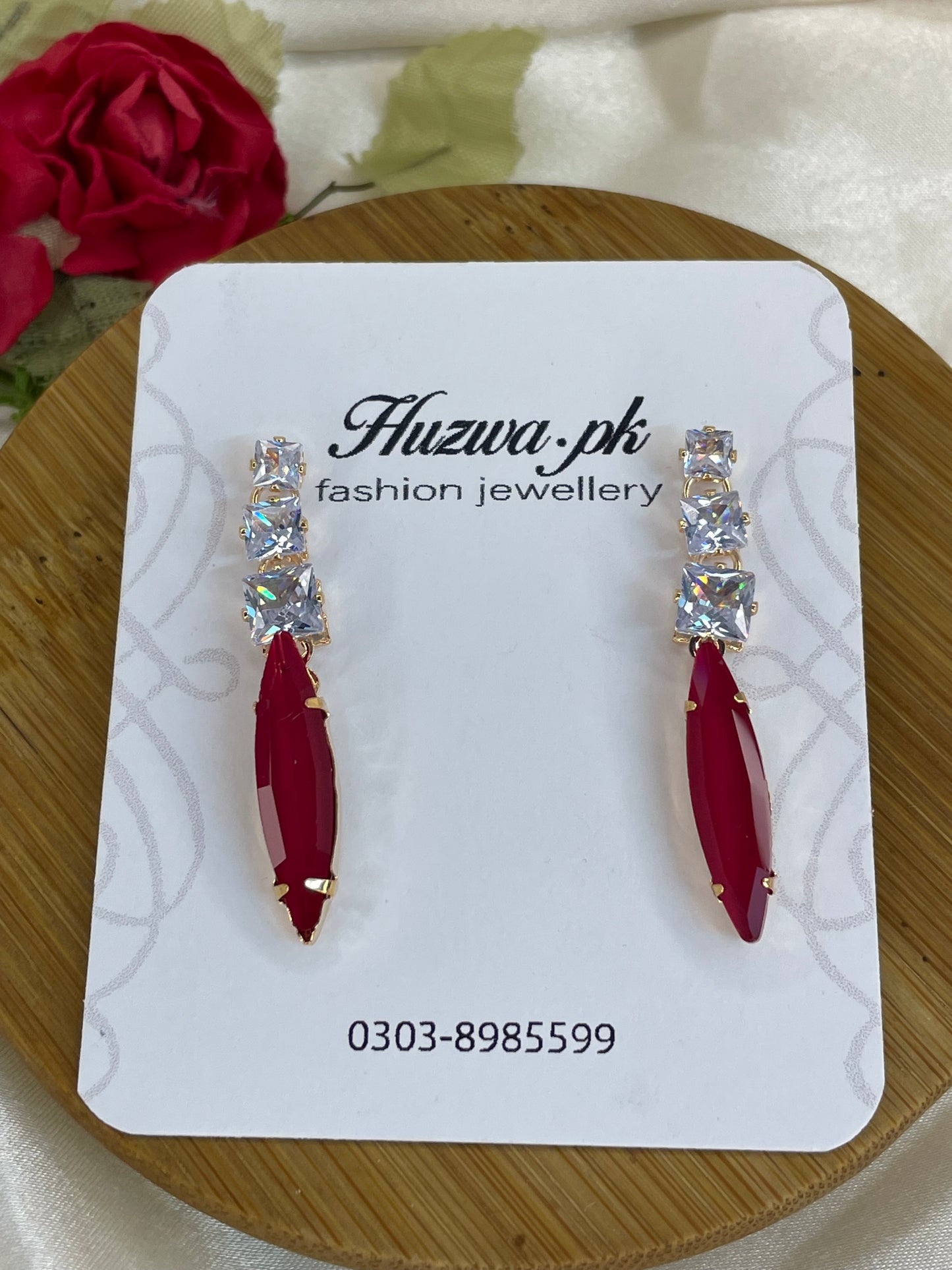 Beautiful stylish crystal drop earrings 3 Different colours
