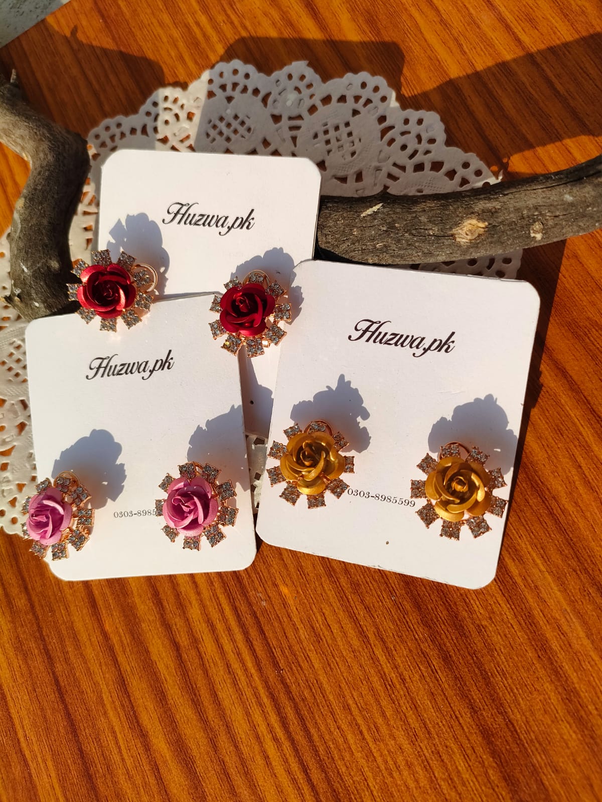 Colorful Floral Stud Earrings